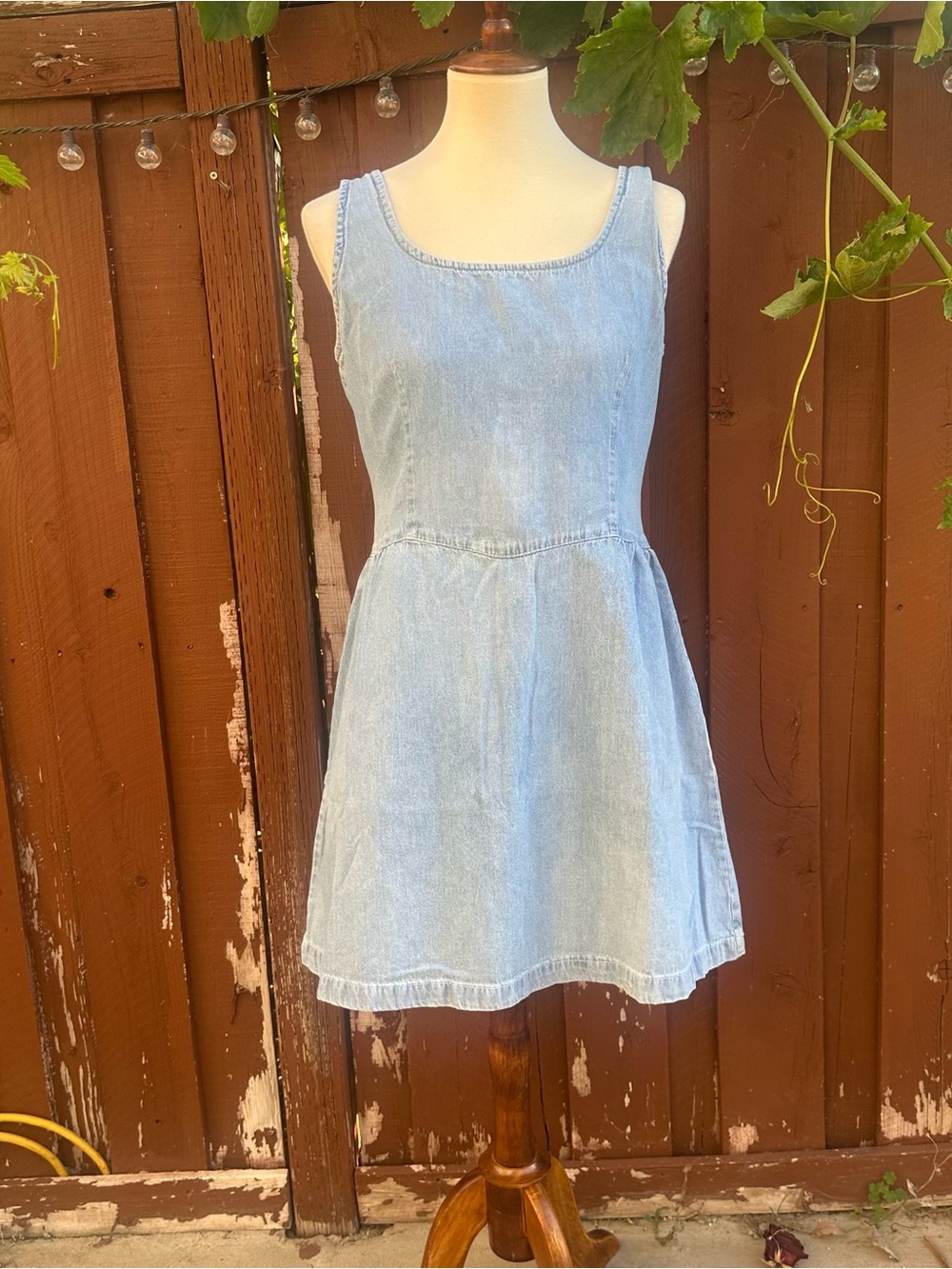 Casual Light Blue Denim Mini Dress